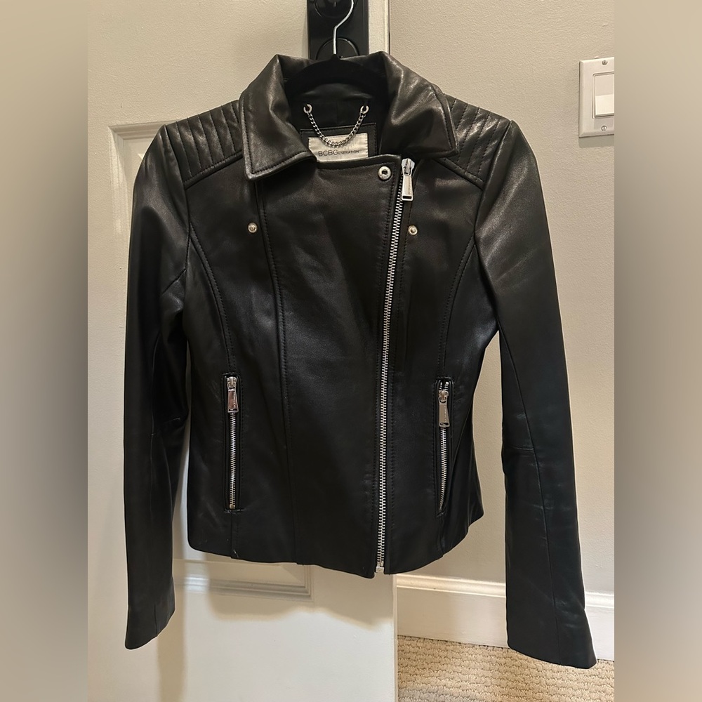 BCBG Maxaria 100% leather jacket